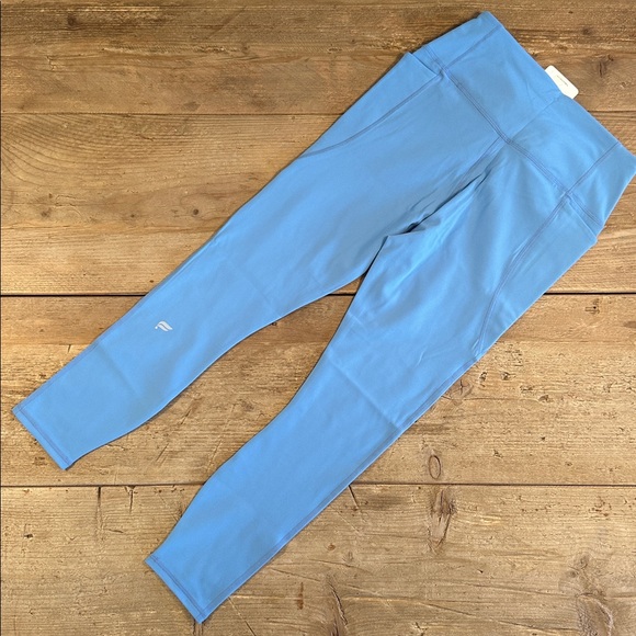 NWT- Fabletics PureLuxe High-Waisted Crossover 7/8 Leggings -SURF BLUE (24”) New - Picture 6 of 12